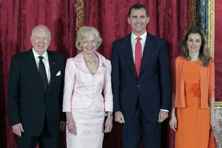 Almuerzo de los Príncipes de Asturias con la Gobernadora General de Australia