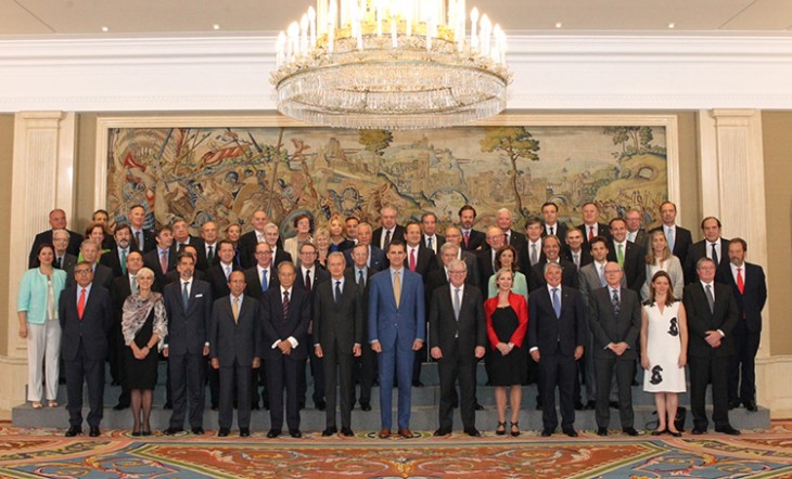 Felipe VI recibe a los miembros del European Australian Business Council y a la FCEA