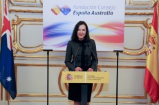 La Embajadora de Australia en España, Zorica McCarthy, durante su discurso.