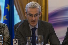 El director general de Comercio e Inversión del Ministerio de Economía y Hacienda, Antonio Fernández Martos, durante su intervención