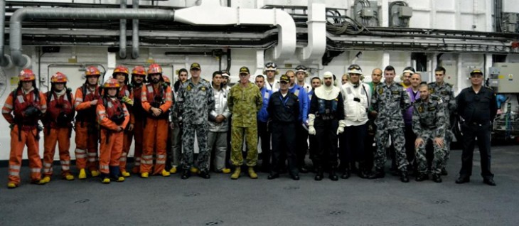 Los jefes de las Fuerzas Armadas y la Marina australiana visitan el ‘Cantabria’