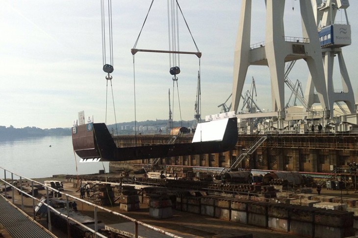 Navantia pone la quilla del primer buque logístico para Australia